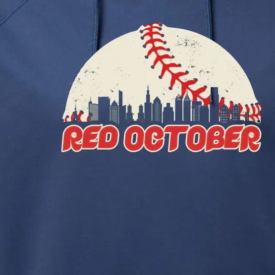 Red October Philadelphia Baseball Performance Fleece Hoodie