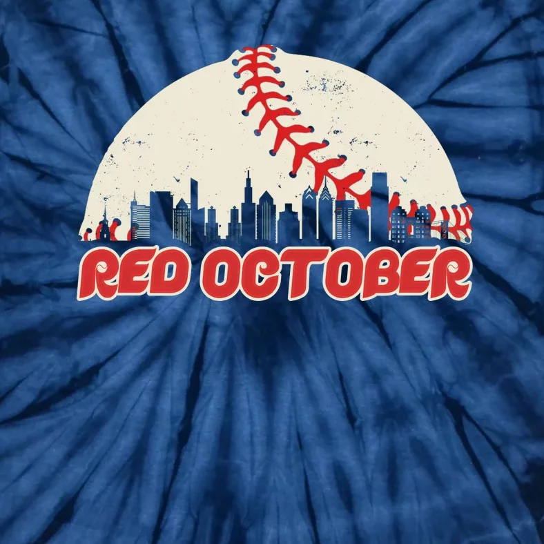 Red October Philadelphia Baseball Tie-Dye T-Shirt