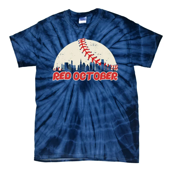 Red October Philadelphia Baseball Tie-Dye T-Shirt