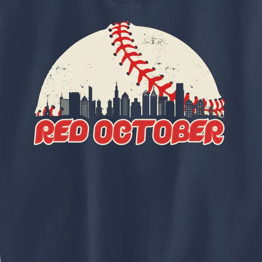 Red October Philadelphia Baseball Kids Sweatshirt