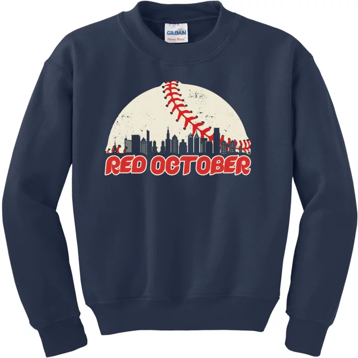 Red October Philadelphia Baseball Kids Sweatshirt