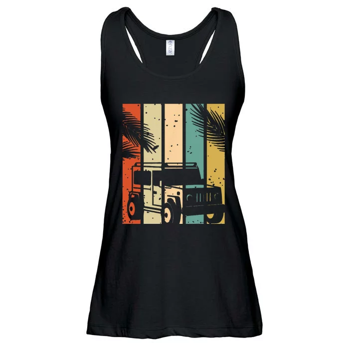 Retro Off Road Vehicle Ladies Essential Flowy Tank