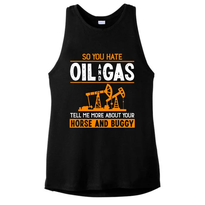 Roughneck Oil Rig Worker Driller Ladies Tri-Blend Wicking Tank