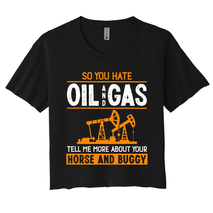 Roughneck Oil Rig Worker Driller Women's Crop Top Tee