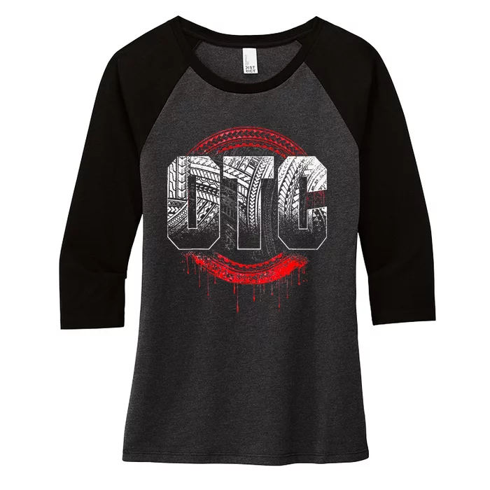 Roman O.T.C Reigns Women's Tri-Blend 3/4-Sleeve Raglan Shirt