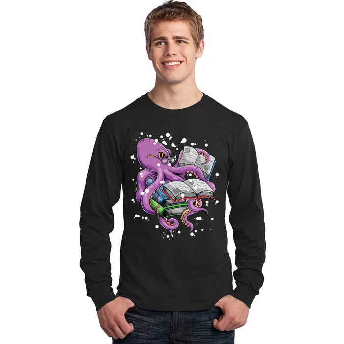 Reading Octopus Tall Long Sleeve T-Shirt