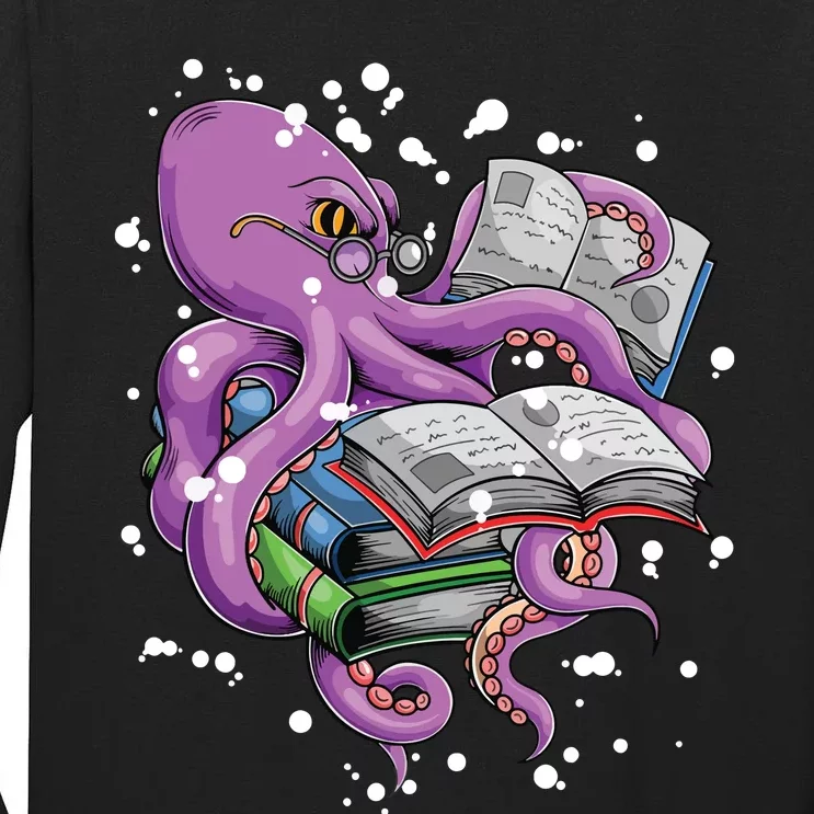 Reading Octopus Tall Long Sleeve T-Shirt