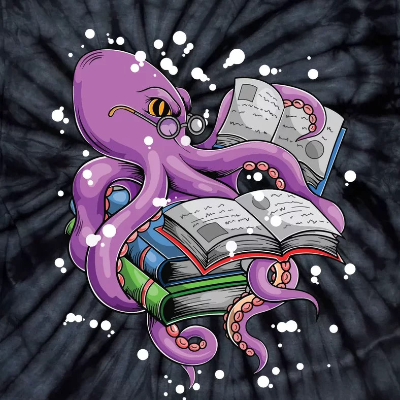 Reading Octopus Tie-Dye T-Shirt