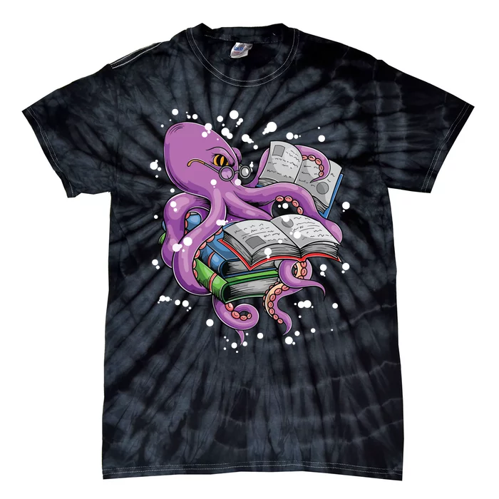 Reading Octopus Tie-Dye T-Shirt