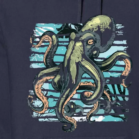 Retro Octopus Premium Hoodie