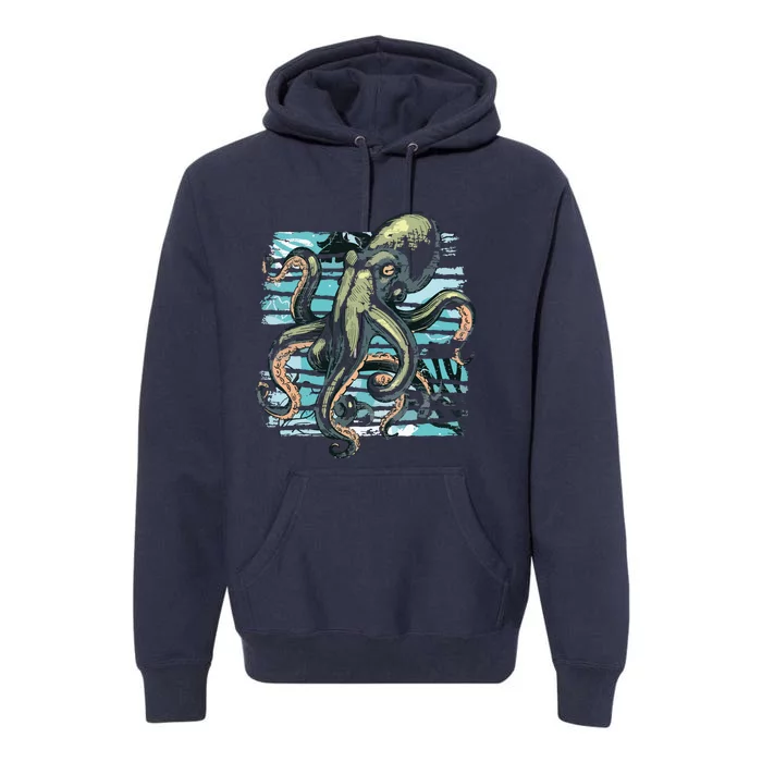 Retro Octopus Premium Hoodie