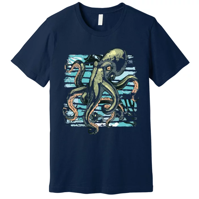 Retro Octopus Premium T-Shirt