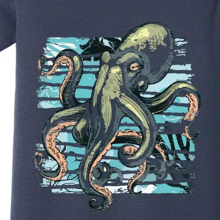 Retro Octopus Baby Bodysuit