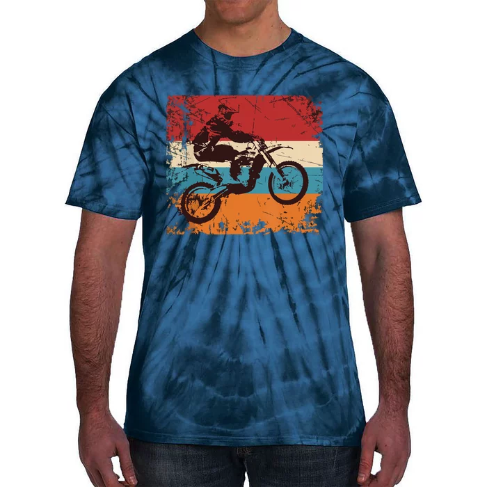 Retro Off Road Motorcycle Motocross Gift Tie-Dye T-Shirt