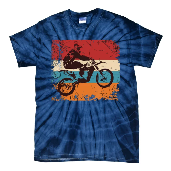 Retro Off Road Motorcycle Motocross Gift Tie-Dye T-Shirt