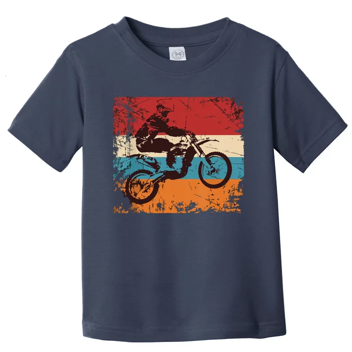 Retro Off Road Motorcycle Motocross Gift Toddler T-Shirt