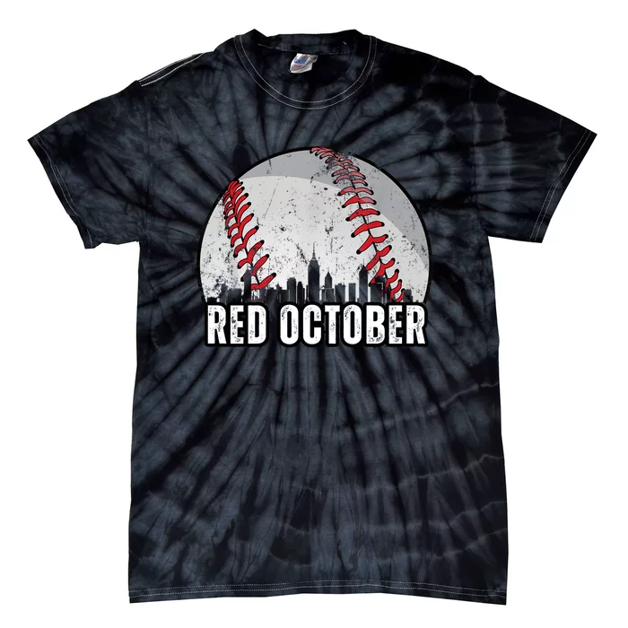 Red October Retro Vintage Tie-Dye T-Shirt