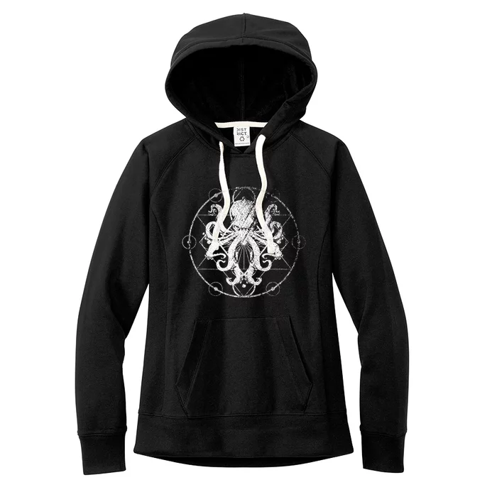 Retro Octopus Women's Fleece Hoodie