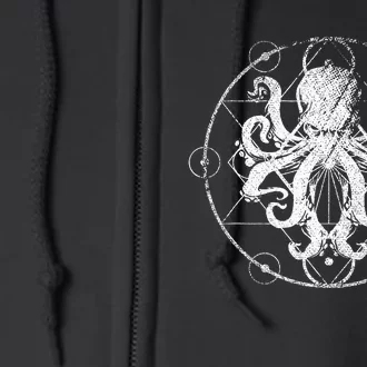 Retro Octopus Full Zip Hoodie