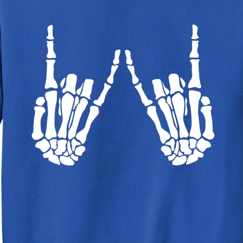 Rock On Rock Star Skeleton Hands Rocker Funny Halloween Cool Gift Sweatshirt