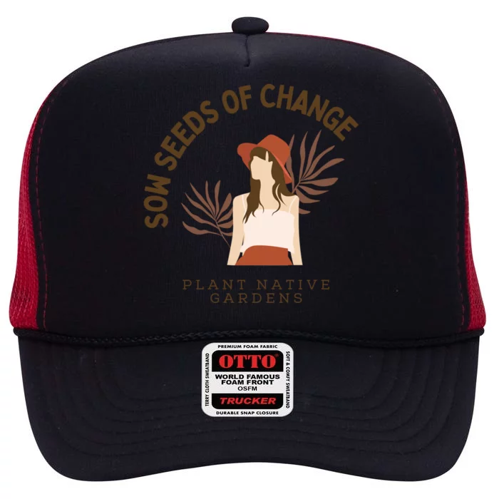 Roots Of Revolution: National Gardening Day Edition Gift High Crown Mesh Trucker Hat