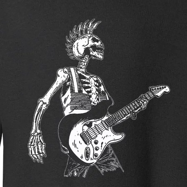 Rock On Rock Star Skeleton Playing Guitar Costume Toddler Sweatshirt