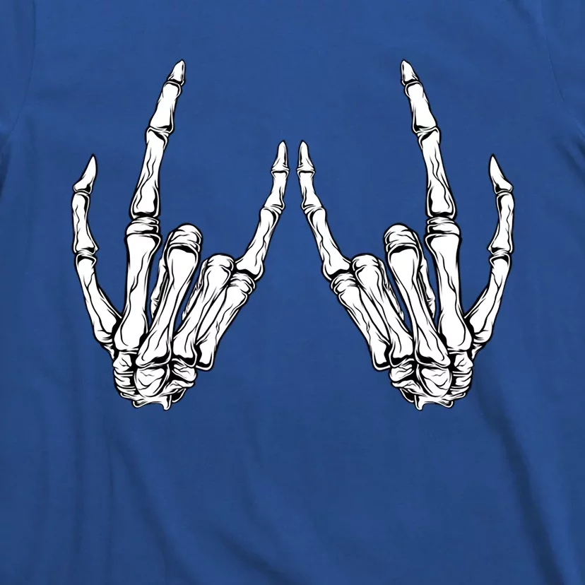 Rock On Rock Star Skeleton Hands Funny Gift T-Shirt