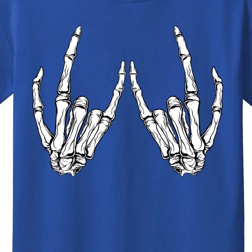 Rock On Rock Star Skeleton Hands Funny Gift Kids T-Shirt