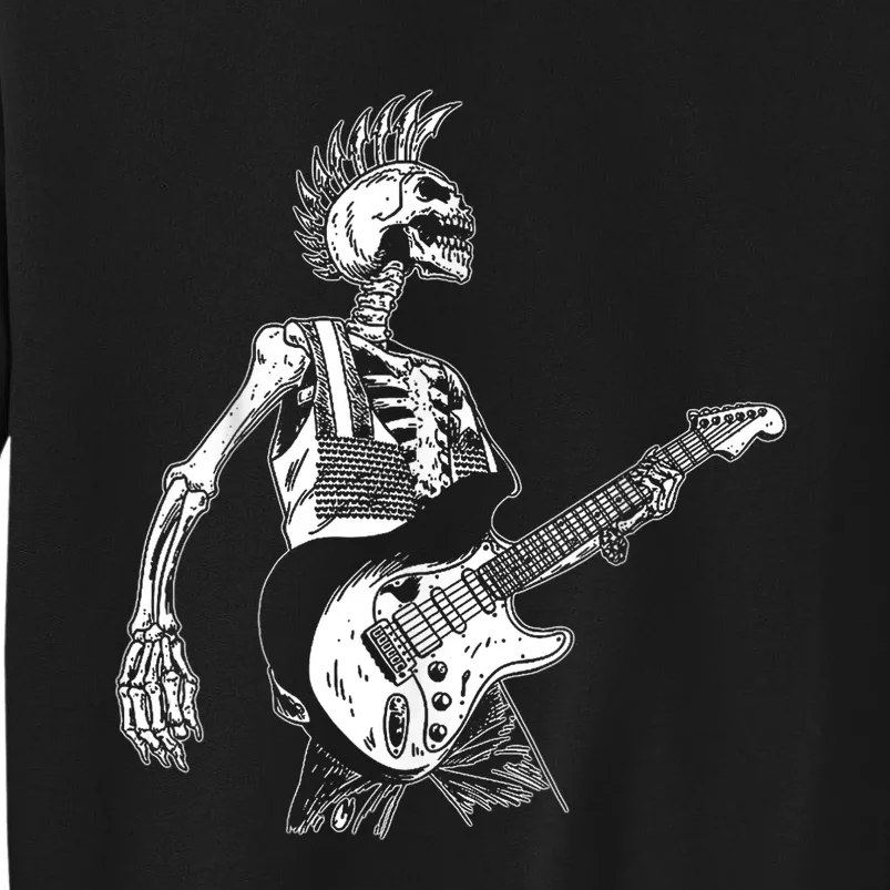 Rock On Rock Star Skeleton Playing Guitar Costume Halloween Sweatshirt