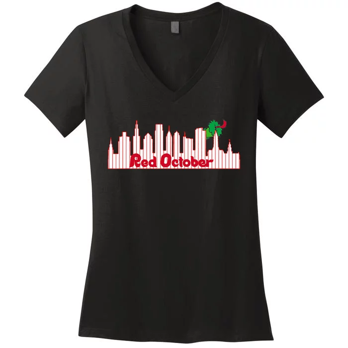 Red October Women's V-Neck T-Shirt