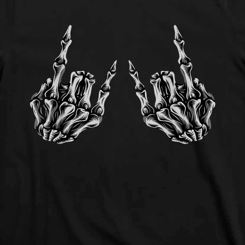 Rock On Rock Star Skeleton Hands T-Shirt