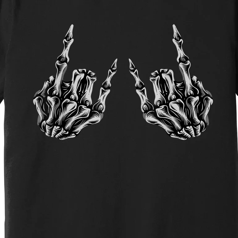 Rock On Rock Star Skeleton Hands Premium T-Shirt