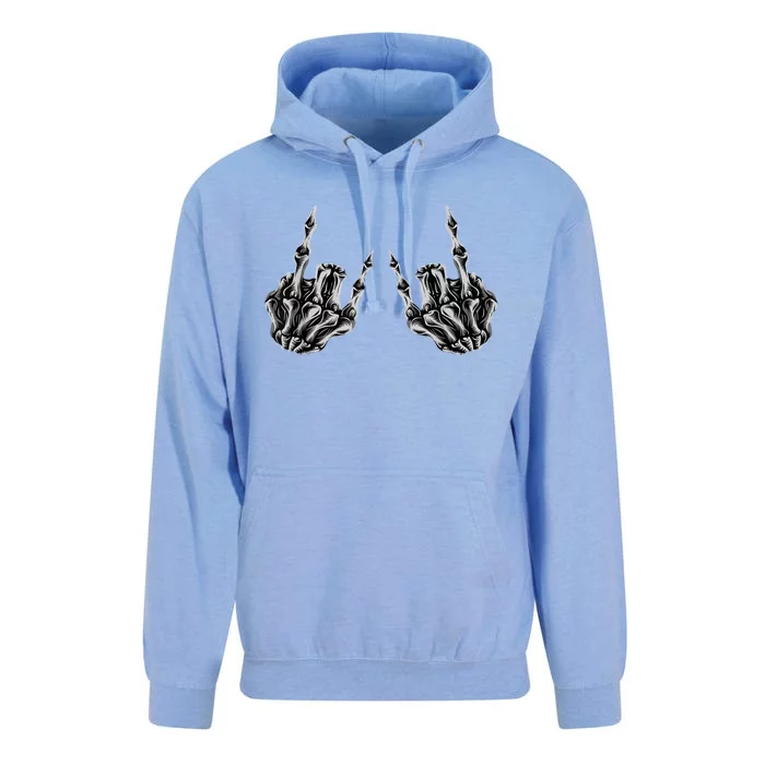 Rock On Rock Star Skeleton Hands Unisex Surf Hoodie