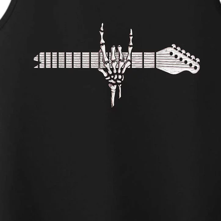 Rock On Rock Star Guitar Skeleton Hand Performance Tank