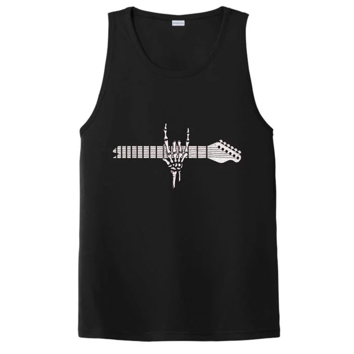 Rock On Rock Star Guitar Skeleton Hand Performance Tank