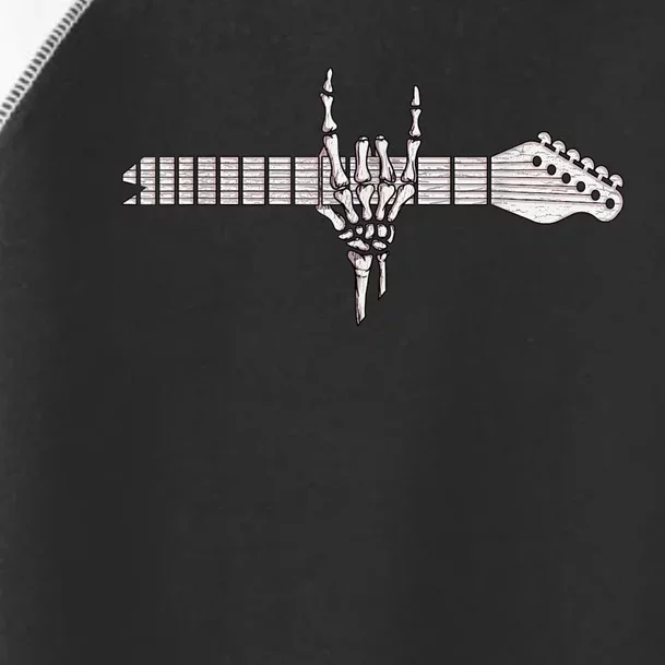 Rock On Rock Star Guitar Skeleton Hand Toddler Fine Jersey T-Shirt