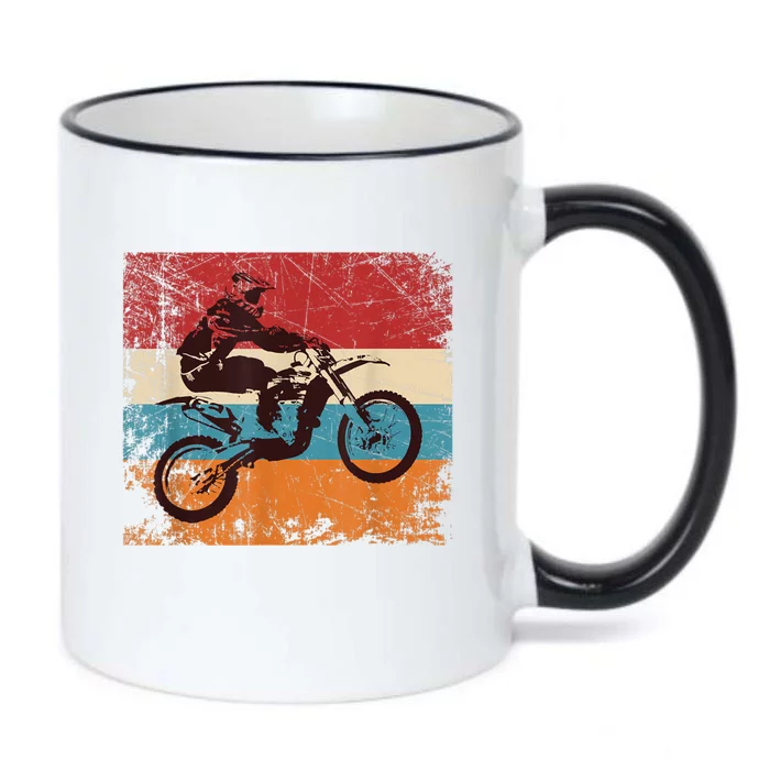 Retro Off Road Motorcycle Motocross Enduro Black Color Changing Mug