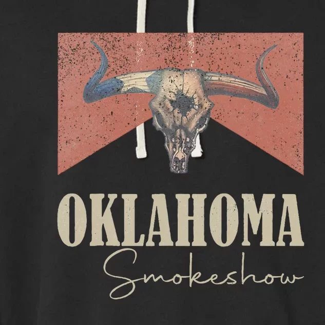 Retro Oklahoma Smokeshow Western Garment-Dyed Fleece Hoodie