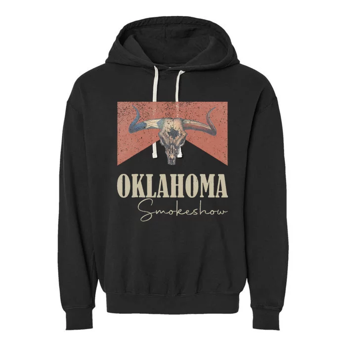 Retro Oklahoma Smokeshow Western Garment-Dyed Fleece Hoodie