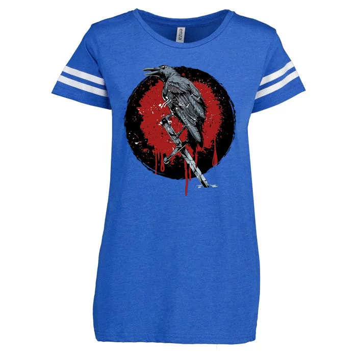 Raven On Sword Enza Ladies Jersey Football T-Shirt