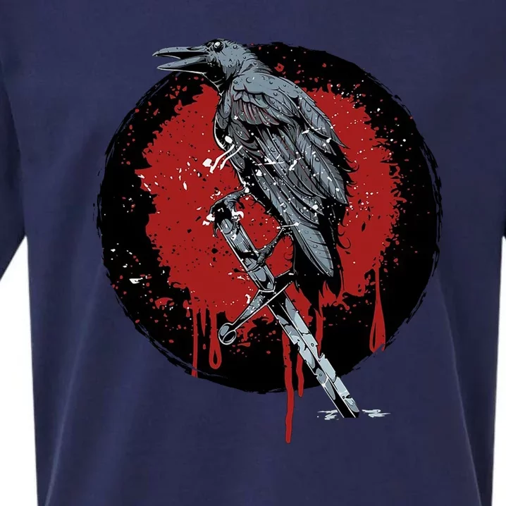 Raven On Sword Sueded Cloud Jersey T-Shirt