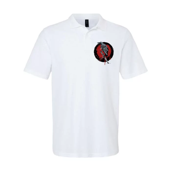 Raven On Sword Softstyle Adult Sport Polo