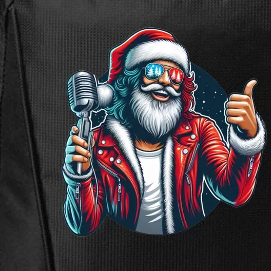 Rock On Singing Santa! Meaningful Gift City Backpack