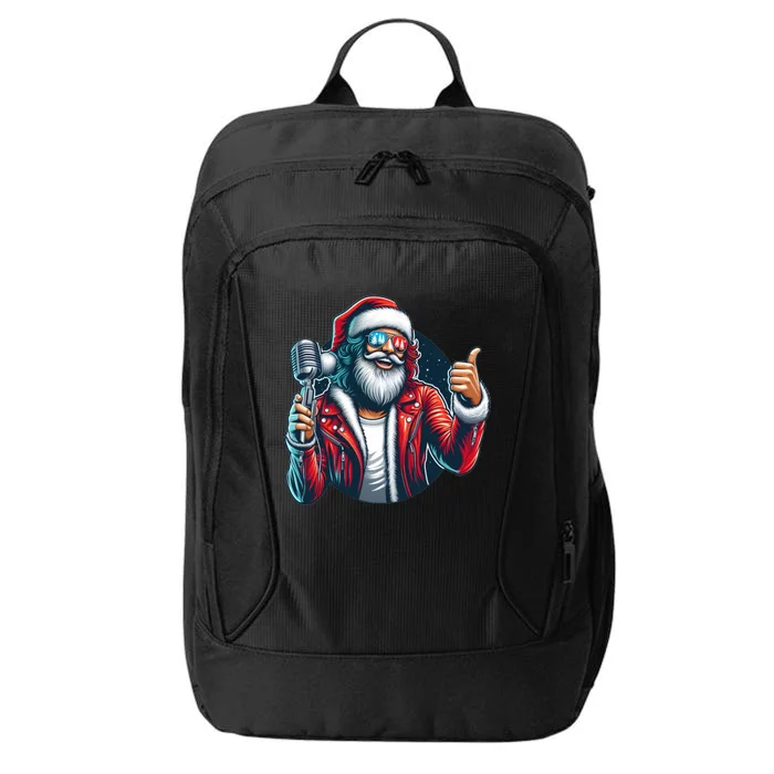 Rock On Singing Santa! Meaningful Gift City Backpack