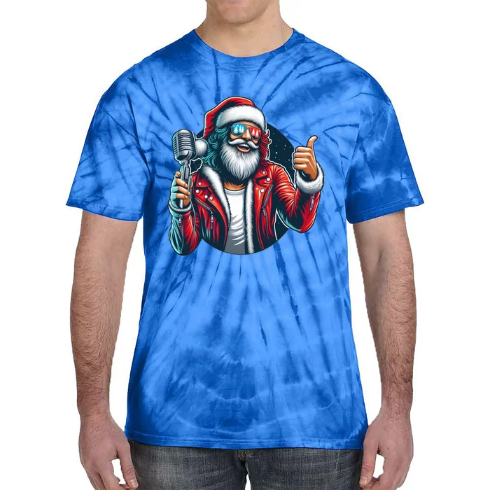 Rock On Singing Santa! Meaningful Gift Tie-Dye T-Shirt