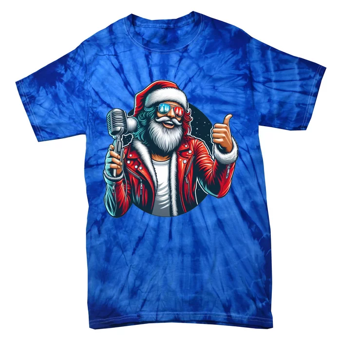 Rock On Singing Santa! Meaningful Gift Tie-Dye T-Shirt