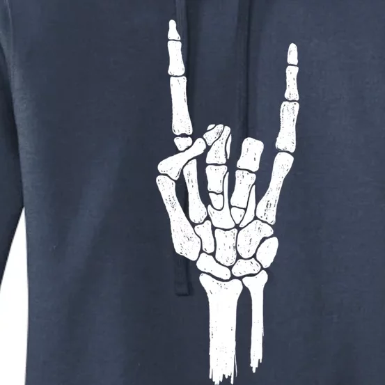 Rock On Skeleton Hand Gift Women's Pullover Hoodie