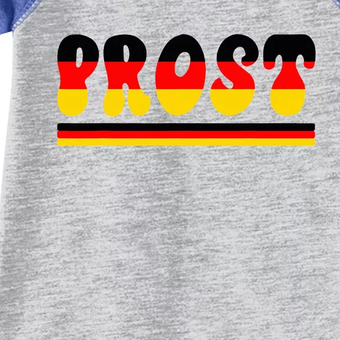 Retro Oktoberfest Squad German Flag Prost Infant Baby Jersey Bodysuit