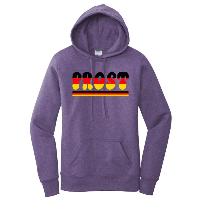 Retro Oktoberfest Squad German Flag Prost Women's Pullover Hoodie