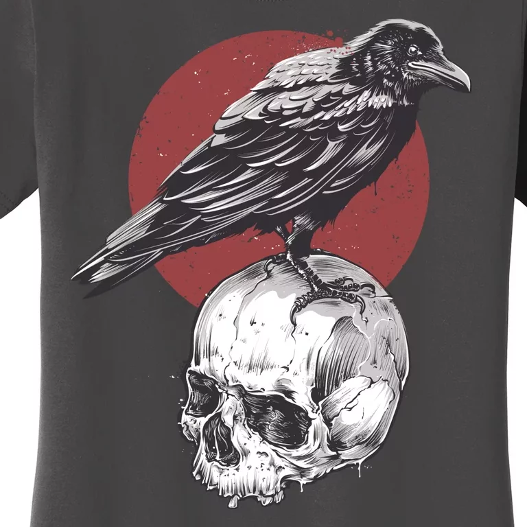 Raven On Skull Women's T-Shirt